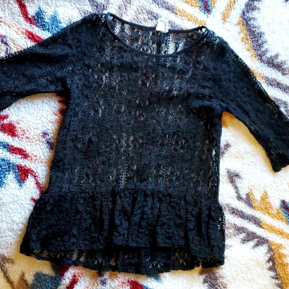 Black lace top